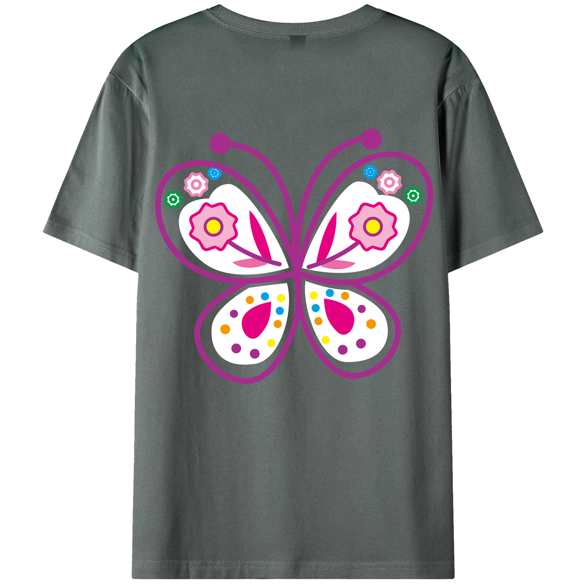 （画像用） Hello Kitty ハローキティ 綿100％ メンズ半袖Tシャツ（バックプリント） 通気性